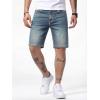 image:imageJMIERR Mens Skinny Denim Shorts Casual Comfy Slim Fit Jean ShortsBlue 2