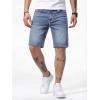 image:imageJMIERR Mens Skinny Denim Shorts Casual Comfy Slim Fit Jean ShortsBlue 3