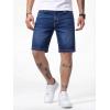 image:imageJMIERR Mens Skinny Denim Shorts Casual Comfy Slim Fit Jean ShortsDark Blue