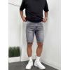 image:imageJMIERR Mens Skinny Denim Shorts Casual Comfy Slim Fit Jean ShortsGrey
