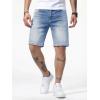 image:imageJMIERR Mens Skinny Denim Shorts Casual Comfy Slim Fit Jean ShortsLight Blue