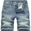 image:imageJMIERR Mens Skinny Denim Shorts Casual Comfy Slim Fit Jean ShortsBlue 2
