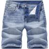image:imageJMIERR Mens Skinny Denim Shorts Casual Comfy Slim Fit Jean ShortsBlue 3