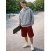 image:imageJMIERR 2026 Mens Baggy Sweat Shorts Lightweight Under Knee Casual Raw Hem Drawstring Y2K Shorts Loose Fit Gym ShortsRed