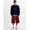 image:imageJMIERR 2026 Mens Baggy Sweat Shorts Lightweight Under Knee Casual Raw Hem Drawstring Y2K Shorts Loose Fit Gym ShortsRed