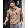 image:imageJMIERR Mens 2026 Vintage Washed Sleeveless Hoodie Tank Top Cotton Muscle Workout Gym Streetwear ShirtKhaki