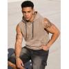image:imageJMIERR Mens 2026 Vintage Washed Sleeveless Hoodie Tank Top Cotton Muscle Workout Gym Streetwear ShirtKhaki