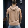 image:imageJMIERR Mens 2026 Vintage Washed Sleeveless Hoodie Tank Top Cotton Muscle Workout Gym Streetwear ShirtKhaki