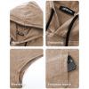 image:imageJMIERR Mens 2026 Vintage Washed Sleeveless Hoodie Tank Top Cotton Muscle Workout Gym Streetwear ShirtKhaki