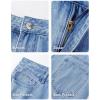 image:imageJMIERR Mens ALine Baggy Jeans Shorts Wide Leg Casual Loose Fit Y2K Streetwear Denim ShortsBeau Blue