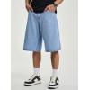 image:imageJMIERR Mens ALine Baggy Jeans Shorts Wide Leg Casual Loose Fit Y2K Streetwear Denim ShortsBeau Blue