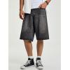 image:imageJMIERR Mens ALine Baggy Jeans Shorts Wide Leg Casual Loose Fit Y2K Streetwear Denim ShortsCarbon Grey