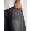 image:imageJMIERR Mens ALine Baggy Jeans Shorts Wide Leg Casual Loose Fit Y2K Streetwear Denim ShortsCarbon Grey
