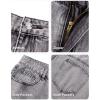 image:imageJMIERR Mens ALine Baggy Jeans Shorts Wide Leg Casual Loose Fit Y2K Streetwear Denim ShortsLight Grey