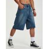 image:imageJMIERR Mens ALine Baggy Jeans Shorts Wide Leg Casual Loose Fit Y2K Streetwear Denim ShortsSail Blue