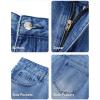 image:imageJMIERR Mens ALine Baggy Jeans Shorts Wide Leg Casual Loose Fit Y2K Streetwear Denim ShortsSky Blue