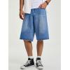 image:imageJMIERR Mens ALine Baggy Jeans Shorts Wide Leg Casual Loose Fit Y2K Streetwear Denim ShortsSky Blue