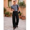 image:imageJMIERR Mens Baggy Casual Dress Pants Lightweight Pleated Old Money Wide Leg Pants Loose Relaxed Fit Trousers0 Black