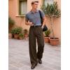 image:imageJMIERR Mens Baggy Casual Dress Pants Lightweight Pleated Old Money Wide Leg Pants Loose Relaxed Fit Trousers1 Brown