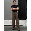 image:imageJMIERR Mens Baggy Casual Dress Pants Lightweight Pleated Old Money Wide Leg Pants Loose Relaxed Fit Trousers1 Brown