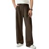 image:imageJMIERR Mens Baggy Casual Dress Pants Lightweight Pleated Old Money Wide Leg Pants Loose Relaxed Fit Trousers1 Brown