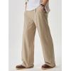 image:imageJMIERR Mens Baggy Casual Dress Pants Lightweight Pleated Old Money Wide Leg Pants Loose Relaxed Fit TrousersA Khaki