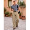 image:imageJMIERR Mens Baggy Casual Dress Pants Lightweight Pleated Old Money Wide Leg Pants Loose Relaxed Fit TrousersA Khaki