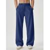 image:imageJMIERR Mens Baggy Casual Dress Pants Lightweight Pleated Old Money Wide Leg Pants Loose Relaxed Fit TrousersBlue