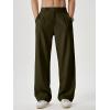 image:imageJMIERR Mens Baggy Casual Dress Pants Lightweight Pleated Old Money Wide Leg Pants Loose Relaxed Fit TrousersGreen
