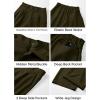 image:imageJMIERR Mens Baggy Casual Dress Pants Lightweight Pleated Old Money Wide Leg Pants Loose Relaxed Fit TrousersGreen