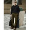 image:imageJMIERR Mens Baggy Casual Dress Pants Lightweight Pleated Old Money Wide Leg Pants Loose Relaxed Fit TrousersGreen