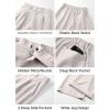 image:imageJMIERR Mens Baggy Casual Dress Pants Lightweight Pleated Old Money Wide Leg Pants Loose Relaxed Fit TrousersGrey Beige