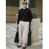 image:imageJMIERR Mens Baggy Casual Dress Pants Lightweight Pleated Old Money Wide Leg Pants Loose Relaxed Fit TrousersGrey Beige