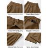 image:imageJMIERR Mens Baggy Casual Dress Pants Lightweight Pleated Old Money Wide Leg Pants Loose Relaxed Fit TrousersLight Brown
