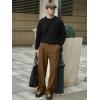 image:imageJMIERR Mens Baggy Casual Dress Pants Lightweight Pleated Old Money Wide Leg Pants Loose Relaxed Fit TrousersLight Brown