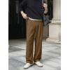 image:imageJMIERR Mens Baggy Casual Dress Pants Lightweight Pleated Old Money Wide Leg Pants Loose Relaxed Fit TrousersLight Brown