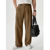 image:imageJMIERR Mens Baggy Casual Dress Pants Lightweight Pleated Old Money Wide Leg Pants Loose Relaxed Fit TrousersLight Brown