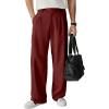 image:imageJMIERR Mens Baggy Casual Dress Pants Lightweight Pleated Old Money Wide Leg Pants Loose Relaxed Fit TrousersRed