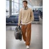 image:imageJMIERR Mens Baggy Loose Fit Raw Hem Sweatpants Casual Drawstring Pants Y2K Wide Leg Stretchy Pants with PocketsBrown