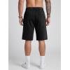 image:imageJMIERR Mens Baggy Sweat Shorts Acid Washed Cotton Relaxed Fit Streetwear Summer Drawstring Casual Shorts with 3 PocketsBlack