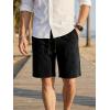 image:imageJMIERR Mens Baggy Sweat Shorts Acid Washed Cotton Relaxed Fit Streetwear Summer Drawstring Casual Shorts with 3 PocketsBlack