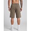 image:imageJMIERR Mens Baggy Sweat Shorts Acid Washed Cotton Relaxed Fit Streetwear Summer Drawstring Casual Shorts with 3 PocketsBrown