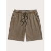 image:imageJMIERR Mens Baggy Sweat Shorts Acid Washed Cotton Relaxed Fit Streetwear Summer Drawstring Casual Shorts with 3 PocketsBrown