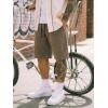 image:imageJMIERR Mens Baggy Sweat Shorts Acid Washed Cotton Relaxed Fit Streetwear Summer Drawstring Casual Shorts with 3 PocketsBrown