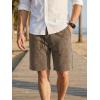 image:imageJMIERR Mens Baggy Sweat Shorts Acid Washed Cotton Relaxed Fit Streetwear Summer Drawstring Casual Shorts with 3 PocketsBrown