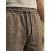 image:imageJMIERR Mens Baggy Sweat Shorts Acid Washed Cotton Relaxed Fit Streetwear Summer Drawstring Casual Shorts with 3 PocketsBrown