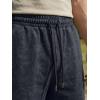 image:imageJMIERR Mens Baggy Sweat Shorts Acid Washed Cotton Relaxed Fit Streetwear Summer Drawstring Casual Shorts with 3 PocketsDark Grey