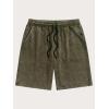 image:imageJMIERR Mens Baggy Sweat Shorts Acid Washed Cotton Relaxed Fit Streetwear Summer Drawstring Casual Shorts with 3 PocketsJungle Green