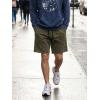 image:imageJMIERR Mens Baggy Sweat Shorts Acid Washed Cotton Relaxed Fit Streetwear Summer Drawstring Casual Shorts with 3 PocketsJungle Green