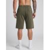 image:imageJMIERR Mens Baggy Sweat Shorts Acid Washed Cotton Relaxed Fit Streetwear Summer Drawstring Casual Shorts with 3 PocketsJungle Green